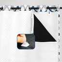DriftAway Soundproof Thermal Insulated Quilted Curtain Liners for Bedroom Sound Barrier Blackout Cold Heat Noise Reducing Energy Saving 50 Inches by 58 Inches Grayish White Two Panels