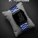 Fullmosa Metal Band Compatible with Apple Watch Bands 45mm 44mm 42mm, iWatch Band with Case for Apple Watch Series 9 8 7 6 5 4 3 2 1 SE3/2/1, Blue
