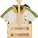 3 Pieces Wooden Baby Shower Crates ,Natural Pine wood Baby Gift Crates,Storage Crates For Organizer.(3)