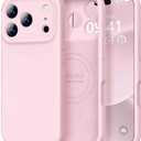 Vooii Magnetic for iPhone 17 Pro Case, Compatible with Magsafe (Premium Liquid Silicone) (Integrated Camera Control Button) Full Body Protective AntiScratch Microfiber Lining 6.3", Chalk Pink