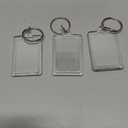 Cositina 50 Pack Acrylic Photo Frame Keychain Clear Photo Insert Blank Keychain Rectangle Picture Frame Keyring Holder for Men Women DIY Projects