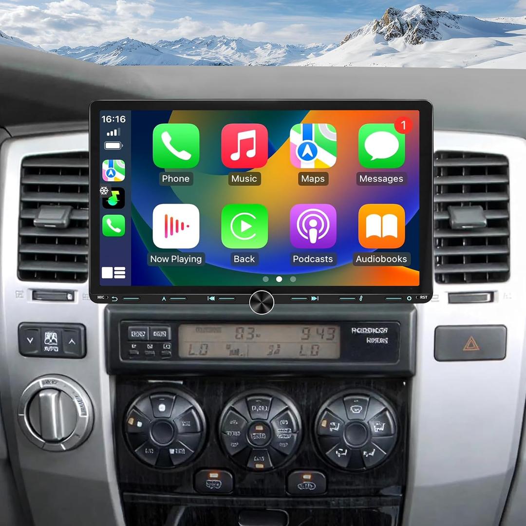 Car Radio for Toyota 4Runner 2003-2009 Radio Stereo CarPlay Android Auto Upgrade 8Core 4+32 10.1 Inch QLED Screen FM/AM SWC Bluetooth 5.0 GPS Navigation AHD Backup Camera Support JBL