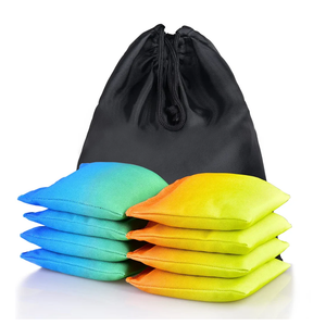 Weather Resistant Cornhole Bags, Gradient Corn Hole Bags Set of 8, Cornhole Bean Bags, Modified Size Cornhole Bags for Tossing Game, Includes Tote Bag