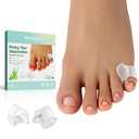 Welnove Gel Toe Separator, 10 Pack Pinky Toe Spacers, Aloe Vera Extract Infused Silicone Little Toe Spacers, Bunion Corrector, Bunion Cushions Pads for Preventing Rubbing & Relieve Pressure