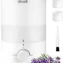 LEVOIT Humidifiers for Bedroom, Quiet (3L Water Tank) Cool Mist Top Fill Essential Oil Diffuser with 25Watt for Home Large Room, 360 Nozzle, Rapid Ultrasonic Humidification for Baby Nursery and Plant (White)