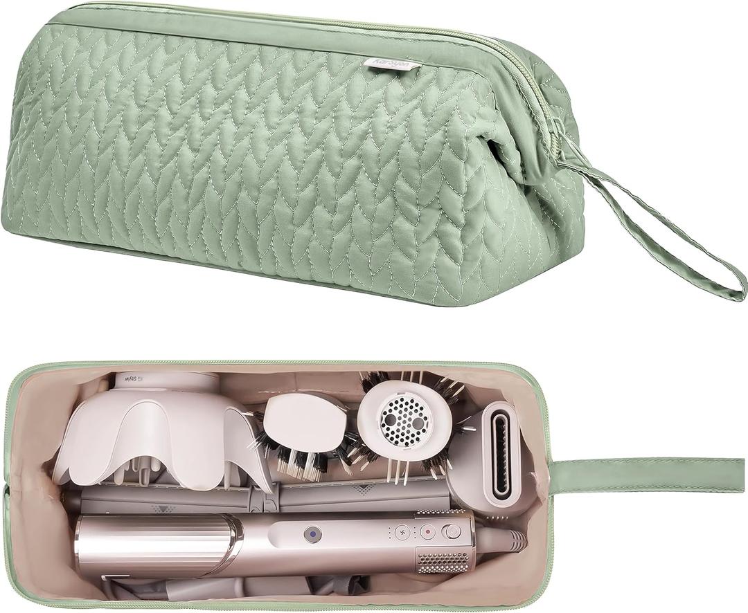Shark Flex Style Case for Airwrap Hair Dryer Brush Revlon Hair Tools Travel Bag Carrying Case Flat Curling Iron Organizer (Sage Green)