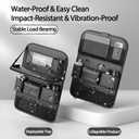 2 Pack Universal Foldable Car Backseat Organizer with Table Tray, Car Seat Back Protector with Touch Screen Phone Holder, Premium Leather Kick Mats with Storage Pockets Tissue Box (Black)