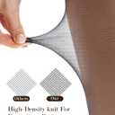 Jamieya 2 Pairs Black Sheer Tights for Women, 20D Control Top Pantyhose Stockings Tummy Control Under Dress (Black)