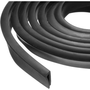 PATIKIL Rubber Edge Trim, 13.1ft x 7mm x 16mm U Channel Rubber Guard Seal Strip Protector Fit for 4mm Edge for Car Doors Hatches Sheet Metal Table Corners Steel Plates, Black