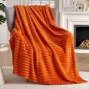 Joiedomi Orange Throw Blanket for Couch, Soft & Warm Orange Fleece Blankets Gifts for Women Mom, Cozy Cute Soft Throw 50x60 Inches