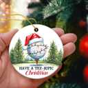 2 x Golf Christmas Ornaments 2025 - Golf Gifts for Men Women Dad Husband, Ceramic Golf Ornament for Christmas Decorations, Gifts for Golfers, Golfing Lovers, Friends