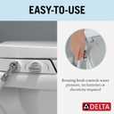 Delta 833004 Elongated Soft Close Bidet Seat with Manual Control Self-Cleaning Wand - White