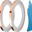 7/32 Inch Silver Backed Copper Foil Tape 2Rolls for Stained Glass,36 Yards