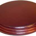 National Artcraft 6" Round Wood Display Base - Walnut Finish (Pkg/1)
