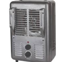 Comfort Zone 1500W Milkhouse Style Utility Space Heater – Portable Workshop & Garage Electric Heater with Adjustable Thermostat, 2 Heat Settings & Fan – All-Metal Housing & Safety Tip-Over Switch