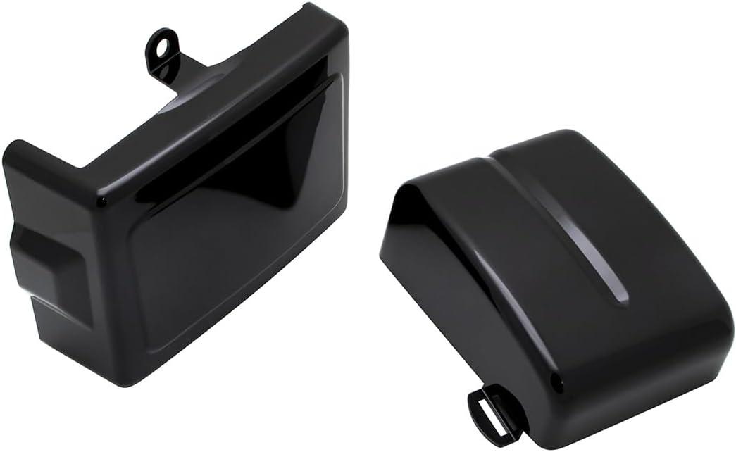 Motorcycle Left & Right Battery Fairing Covers Side Panel Oil Tank Cover For Harley Dyna Fat Bob, Super Glide, for Wide Glide, Switchback (2006-2017) Harley Dyna Street Bob (2006-2014)(Glossy Black