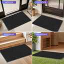 Kuyal Door Mat, 3'x5' Indoor Outdoor Entrance Mat to Trap Dirt and Moisture, Non Slip Waterproof Outdoor Mats, Commercial Floor Inside Outside Entrance, Heavy Duty Durable Welcome Mats, Black