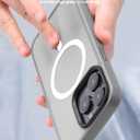 Compatible with iPhone 15 Pro Max case Fits MagSafe 10FT Drop Resistant Matte Skin Feeling Shockproof Back Cover Fits iPhone 15 Pro Max Phone CasesGrey