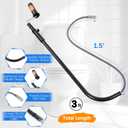 Dreyoo 3 FT Toilet Snake Drain Clog Remover with Gloves,2 Set | Rust Proof Snake for Toilet, Flexible Closet Auger with Scratch Free Sleeve, for Unclogging Bathroom, Sinks, Kitchen, Sewers
