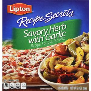SOUP SECRETS Lipton Recipe Soup and Dip Mix For a Delicious Meal Savory Herb with Garlic Great With Your Favorite Recipes, Dip or Soup Mix 2.4 Ounce (Pack of 12)