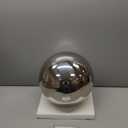 Lily's Home 12 Inch Stainless Steel Gazing Globe Mirror Ball, Colorful and Shiny Addition to Any Garden or Home, Ideal As a Housewarming Gift, Silver