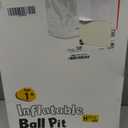 QPAU 3-in-1 Inflatable Bounce House for Toddlers 1-3, Ball Pit & Trampoline, Inflatable Bouncy House with Pump, Safety Net, Indoor & Outdoor Bubble Bouncer Baby Play Yard