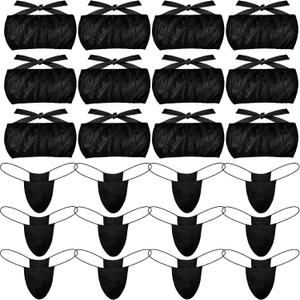 14 Pcs Women Disposable Underwear Set,Bras and Thong Panties for Spa, Strapless Underwear Spray One Size