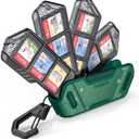 Mumba 12 Game Card Case for Nintendo Switch Game Cards, Portable and Exquisite Protective Hard Shell with 4 Layer Rotatable Holder for Nintendo Switch 2/Switch/Switch OLED/Lite (Viridian)