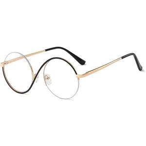 Half Rimless Eyeglasses Glasses Frame Shape Metal Round Anti Blue Light Ray Eyewears