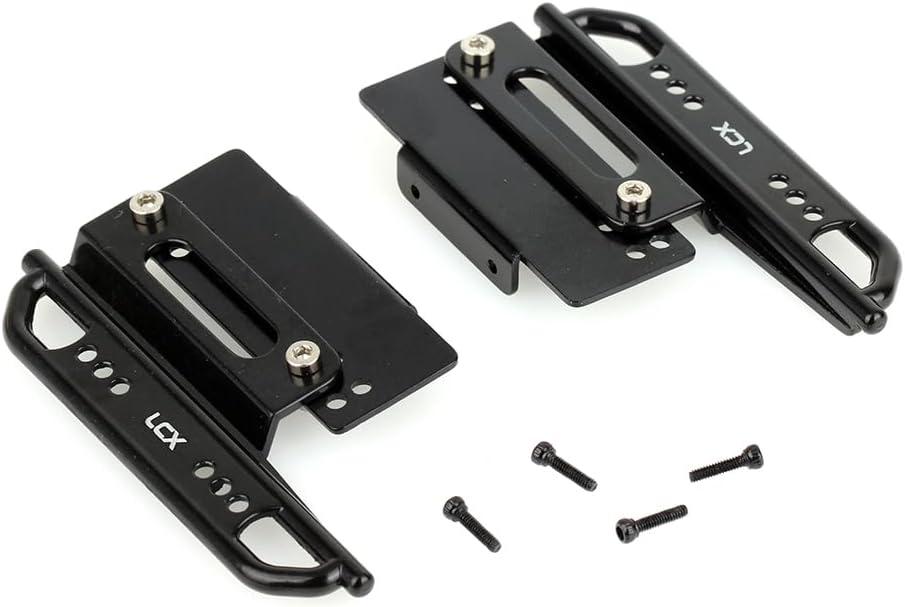 LCX Racing 1/24th RC Crawler Car Aluminum Rail Steel Side Step Running Board Rock Slider for Axial SCX24 AXI00002, Upgrades Parts Accessories