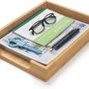 Wood Letter Tray, Bamboo Desk Tray, Wooden Desktop Organizer for Papers, Documents, Magazines, Files