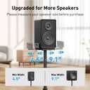 PERLESMITH Universal Speaker Stands for Surround Sound -Height Adjustable Extend 33.3to 45.1, Floor Speaker Stand for Satellite & Studio & Bookshelf Speakers up to 11LBS,1 Pair Black, PSSS2