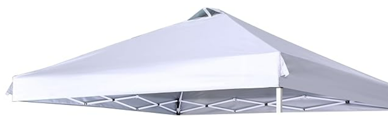 SCOCANOPY 10x10 Replacement Top with Air Vent for 10x10 Canopy Frame, Canopy Cover ONLY, (Inner Layer is Sunproof Silver Coating so It's grayer Than Pure White)