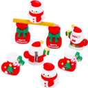 8 Pack Christmas Pencil Sharpeners - Christmas Xmas Party Favors Stocking Stuffers Gifts for Kids