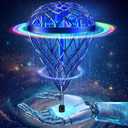 The Latest Cool and Magical Flying Toy, Combining AI Motion Control Technology with Contact Sensing System, Make it Become Bounce & Flip & Flight Toys, Fully unleashing Your Creativity. (Blue)