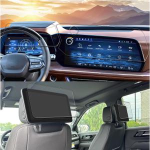 SXCY 4PCS for 2025 Chevy Tahoe/Suburban Anti-Glare Matte Screen Protector [GPS+Dash+Rear Display] for 2025 Chevy Tahoe Accessories Touch Screen