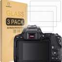 Mr.Shield [3-Pack] Screen Protector For Canon Eos Rebel SL2 SL3 200D 250D 200D II Camera [Tempered Glass] [Japan Glass with 9H Hardness] Screen Protector