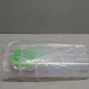 Basicwise 2.5 Liters Set of 3 Large Airtight Food Storage Containers with Pouring Spout and Measuring Cup Lid for Flour Sugar Cereal Rice Pantry Staples & Baking Ingredients in Green Pink and Yellow