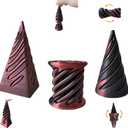 3 Packs Impossible Cone,Spiral Cone Fidget Toy,Impossible Cones passthrough Impossible Pyramid for Relaxing,Spiral Fidget Toy passthrough Impossible Cone,Birthday for Adults & Kids (Black)