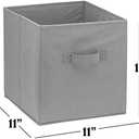 Handy Laundry Foldable Cube Storage Bins - 6 Pack - Decorative Fabric Storage Cubes are Collapsible & Great Organizer for Shelf, Closet or Underbed. Convenient for Clothes or Kids Toy Storage (Grey)