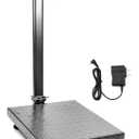QWORK Foldable 600LB Weight Computing Postal Scale, Floor Platform Digital Scale, Accurate Warehouse Large Shipping Mailing LB/KG Calculator