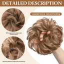 CJL HAIR Large Messy Bun Hair Piece Wavy Curly Scrunchies Synthetic Chignon Ponytail Hair Extensions Thick Updo Hairpieces for Women Dirty Blonde