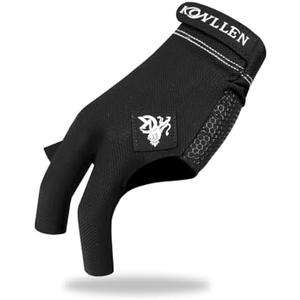 KONLLEN Billiards Gloves for Left Hand/Right Hand L Pool Gloves Professional Non-Slip Adjustable Breathable Snooker Gloves Popular Sizes for Men & Women
