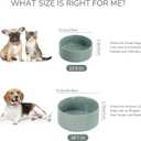 SPUNKYJUNKY 28.7OZ Ceramic Dog and Cat Bowl, Modern Cute Weighted Food Water Bowl for Replacement Morandi Green (1 Pack)