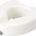 Drive Medical 12014 Premium Raised Toilet Seat with Lock, Elongated, White