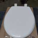 Bemis Aurora Slow Close Toilet Seat, Easy Clean Hinges and Adjustable Perfect Fit Plastic Seat, Made in USA, Round, Biscuit