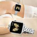 Narrow Metal Band Compatible with Apple Watch Bands 38mm 40mm 41mm 42mm 44mm 45mm 46mm 49mm, iwatch Thin Stainless Steel Bands Series 11 10 9 8 7 6 5 4 3 2 1 SE Ultra for Women