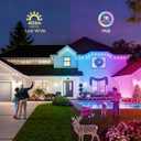 Permanent Outdoor Lights, 100FT 64 Bulbs RGB LED Outdoor String Lights, DIY Scene Mode, IP68 Waterproof Christmas Lights for Daily Decor, House Roof, Holiday Decorations, Outside