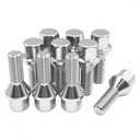 Chrome M12x1.25 Wheel Lug Bolts, 10 Pack Lug Bolt, 28mm Shank Length, 17mm Hex Conical Seat, One-Piece Lug Studs Set Compatible with 2017-2019 Compass, 2015-2017 Chrysler 200, 2014+ Cherokee