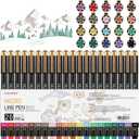 005 Micro Pen 20 Colors 0.20mm FineLiner Pens for Art Waterproof Ink Fine Tip Illustration Sketching, Anime Bullet Journal and Technical Drawing